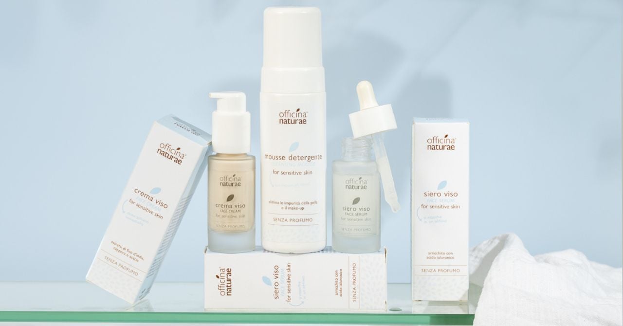 Linea skincare pelle sensibile Officina Naturae